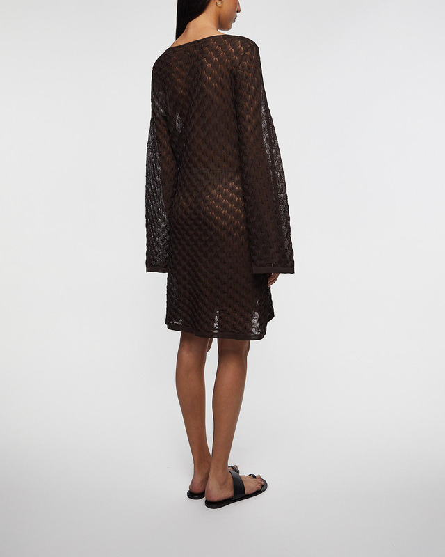 Malina Klänning Sylvie Fitted Knitted Mini Chocolate S