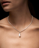 Maria Nilsdotter Halsband Pearl Tear Silver ONESIZE