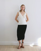 LEONÍ Top Nour Ribbed Silk-georgette Ivory 36