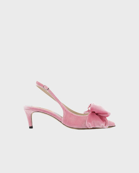Heels Alima Velvet Rosa 1