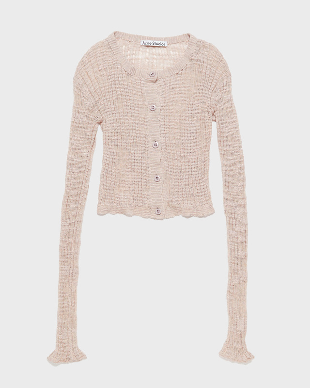 Acne Studios Wide Rib Cardigan Rosa S