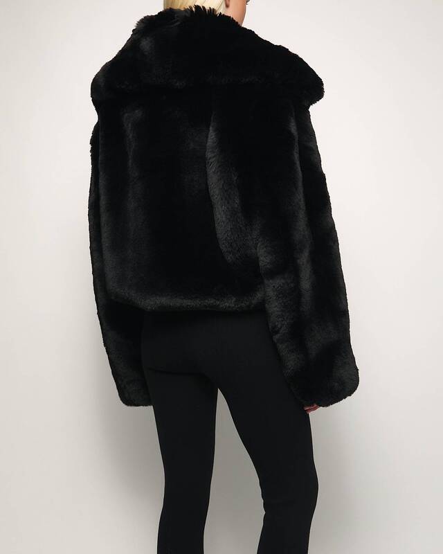 Acne Studios Jacket Faux Fur Collar  Black 34