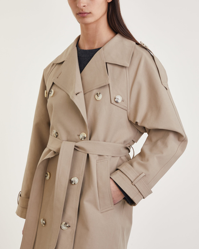 MEOTINE Trenchcoat Bobby Canvas Beige M-L