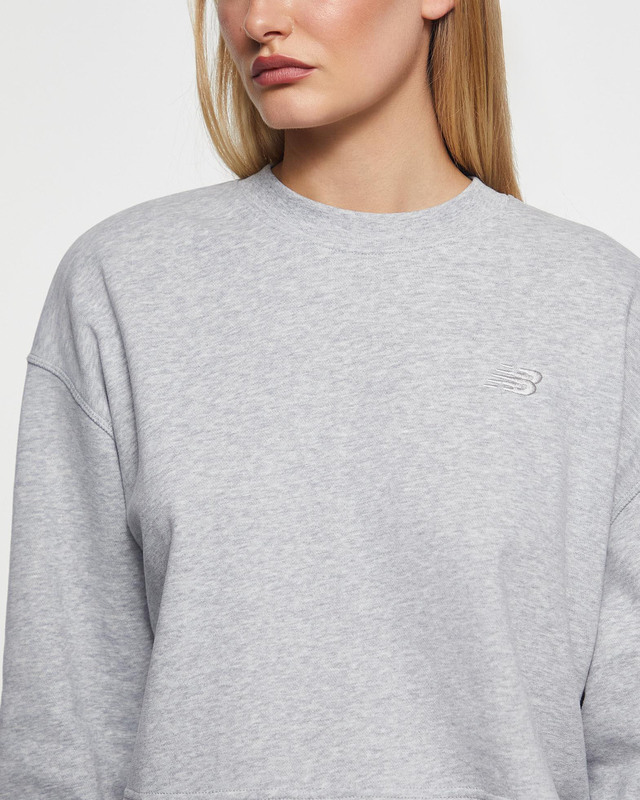 New Balance Sweatshirt Coastal Fleece Crew Grå XL
