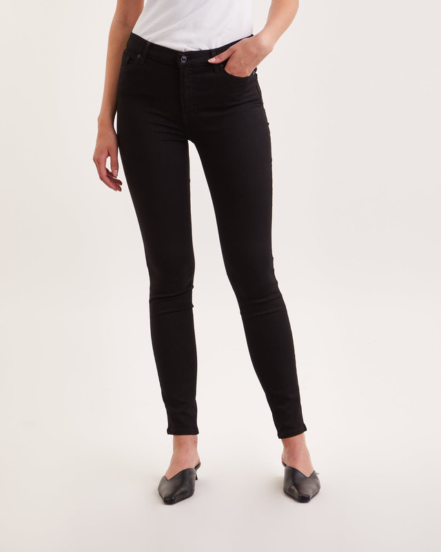 7 For All Mankind Jeans The Skinny Slim Illusion Black 25