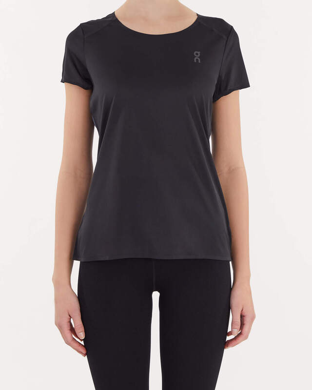 On Topp Performance-T W Black/Dark Svart M