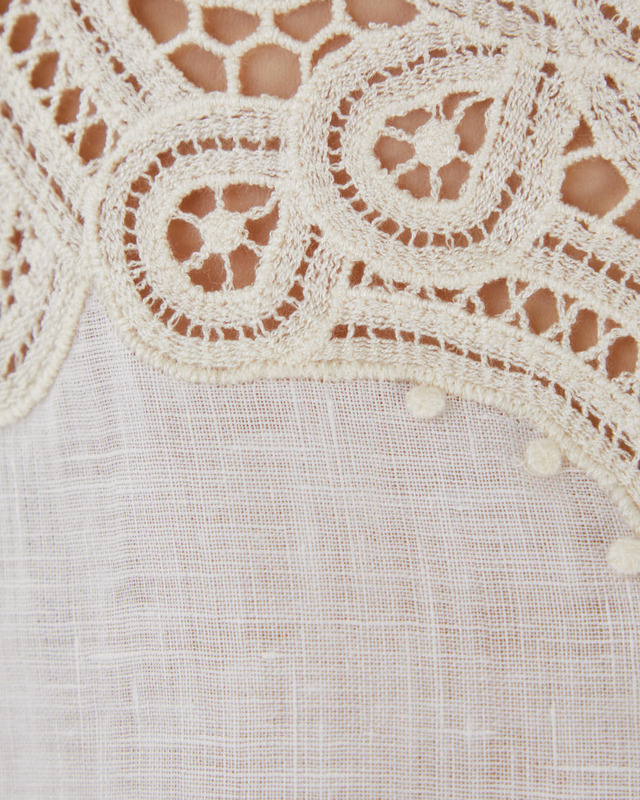 Zimmermann Shirt Laurel Embroidered Ivory cream 2 (M-L)