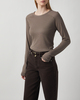 By Malene Birger T-shirt Long Sleeve Fritha Lyocell Chocolate XL