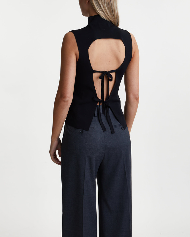 Dagmar Topp Open Back Svart M