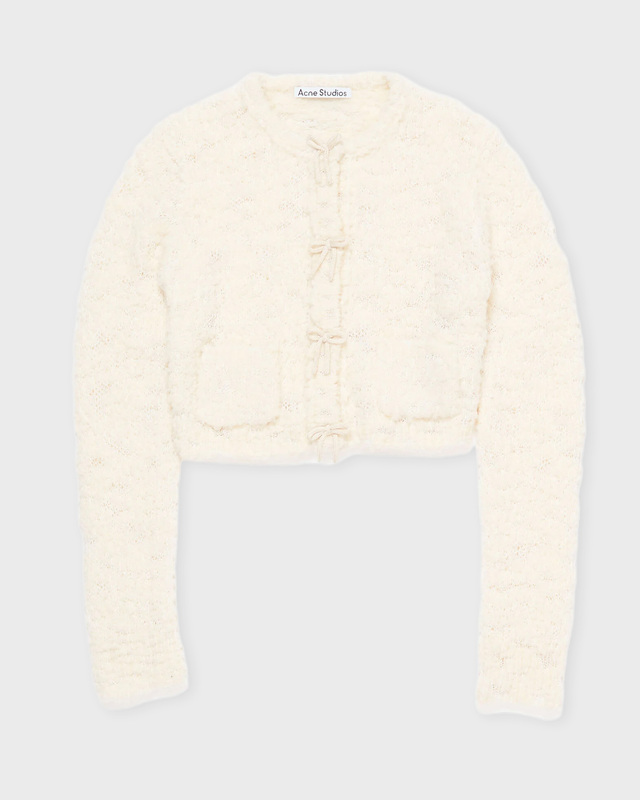 Acne Studios Kofta Open Stitch Bow  Vit S