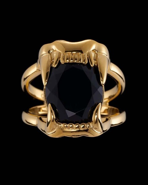 Jaw Stone Ring  Gold 1