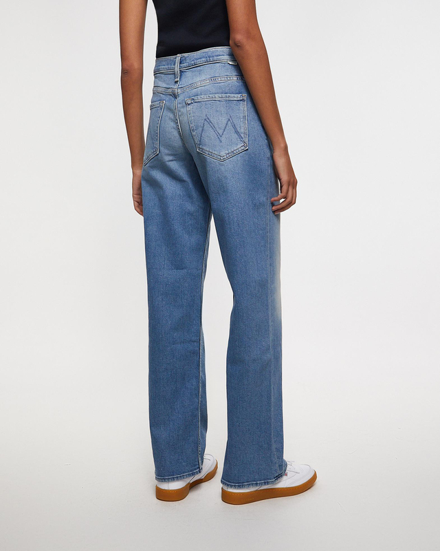 Mother Denim Jeans The Spinner Zip Sneak Glow Up Light blue wash 30