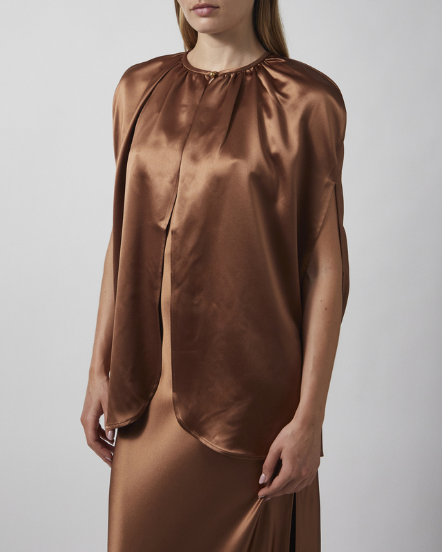 By Malene Birger Cape Dallias Light Brown L-XL
