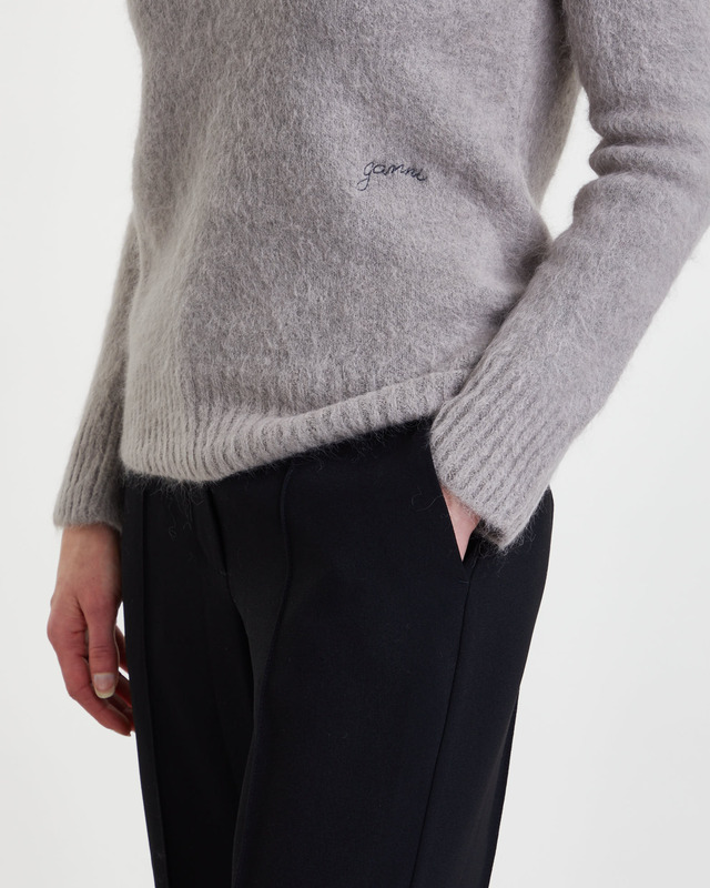 Ganni Sweater Brushed Alpaca O-Neck Sand XL