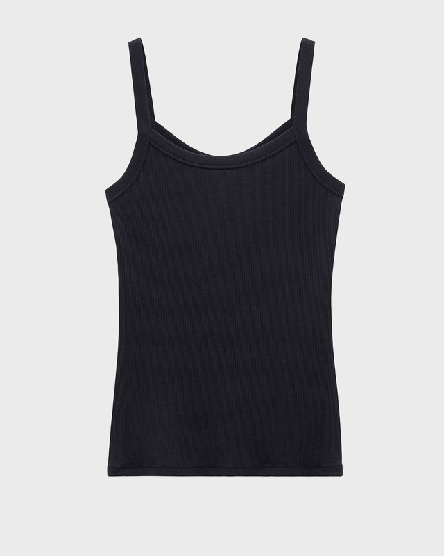 Filippa K Top Fine Rib Singlet Black XS
