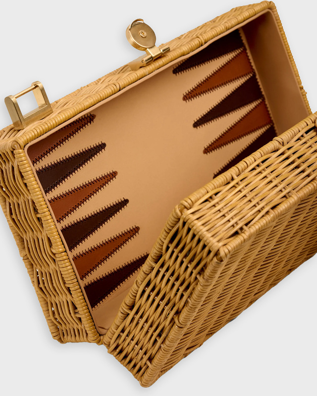 Cult Gaia Backgammon Clutch Natural ONESIZE