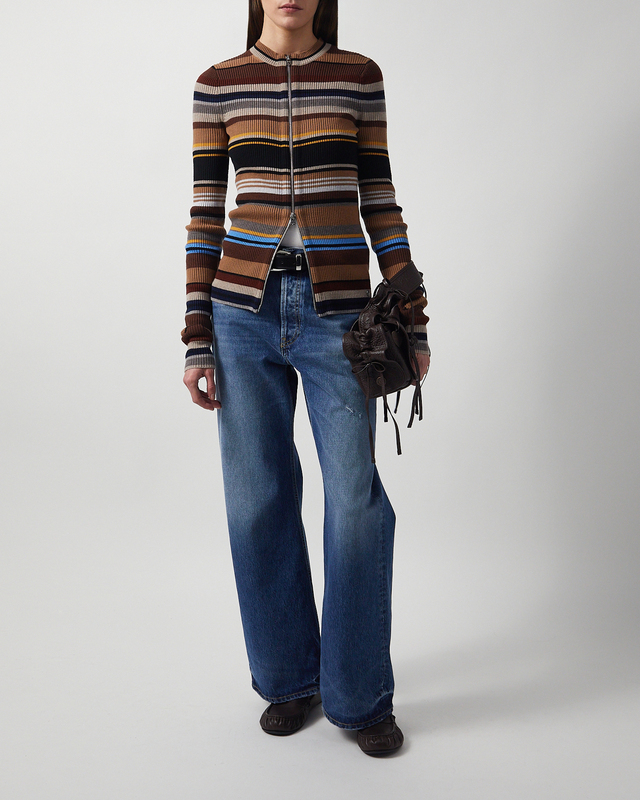 Acne Studios Kofta Striped Wool Brun L