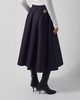 Moncler Skirt Midi Drawstring  Navy L