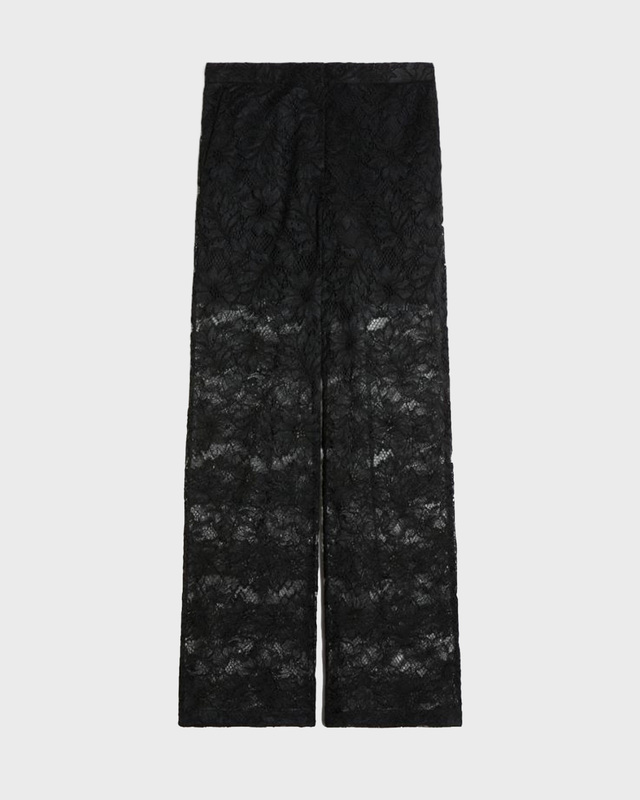 Sportmax Trousers Floral Lace  Black XS