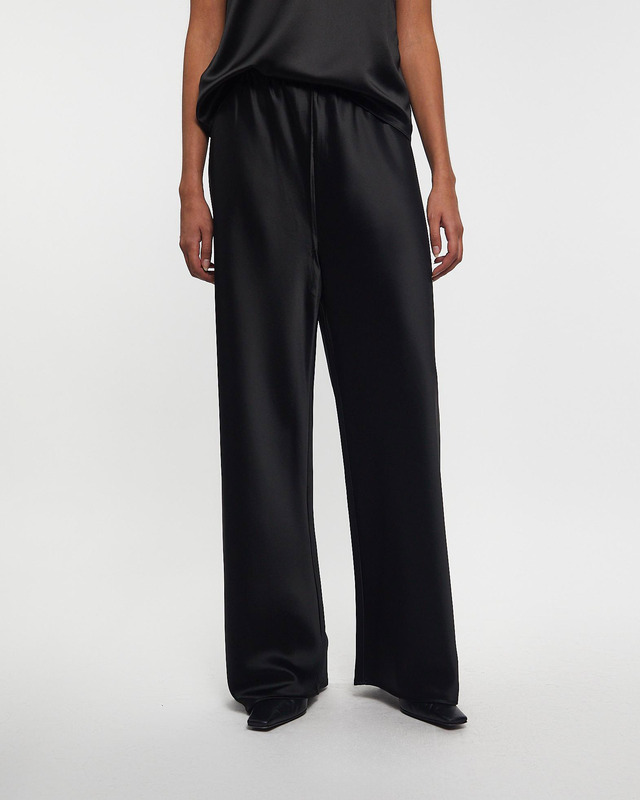 Almada Label  Trousers Bias Satin Pants Black XS