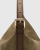 ATP Atelier Skuldertaske Castellare Loden Suede/Vacchetta Olive Green ONESIZE