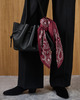 Le Scarf Skjerf Paisley Vinrød 65x65 ONESIZE