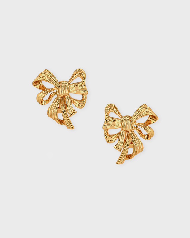 Anine Bing Earrings Bow Guld ONESIZE