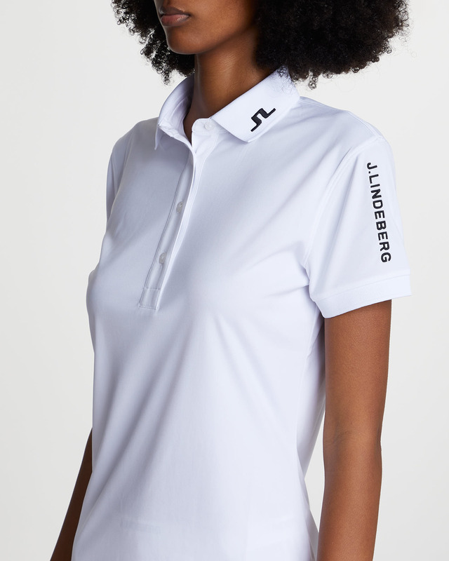 J Lindeberg Piké Tour tech golf polo Vit L