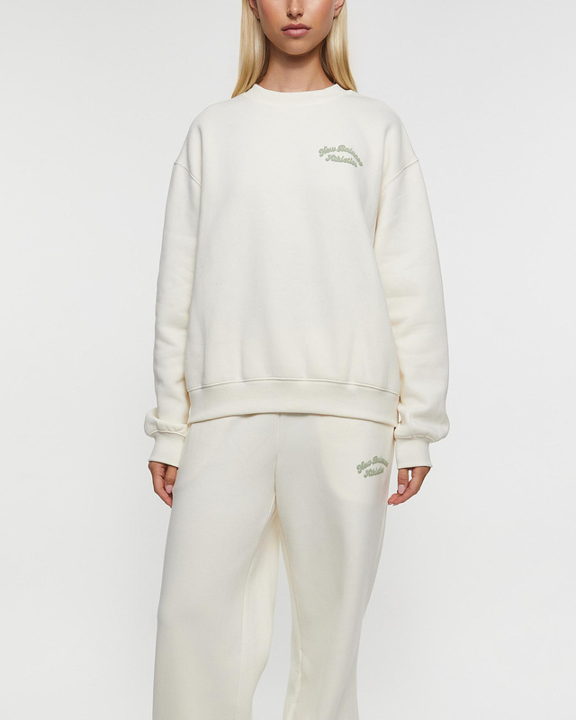 New Balance Sweatshirt Linear Heritage Fleece Crew White S