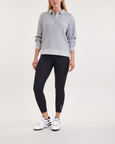 Sweater Athletics Collared Long Sleeve Grey 2