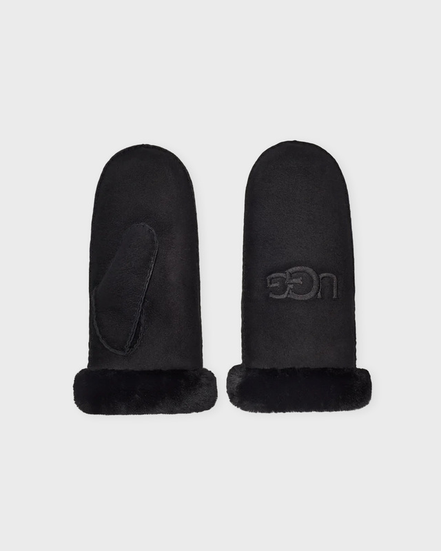 UGG Mitten W Shearling UGG Embroider Black L-XL