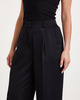 Malina Byxor Charlotte high waist wide satin Svart S