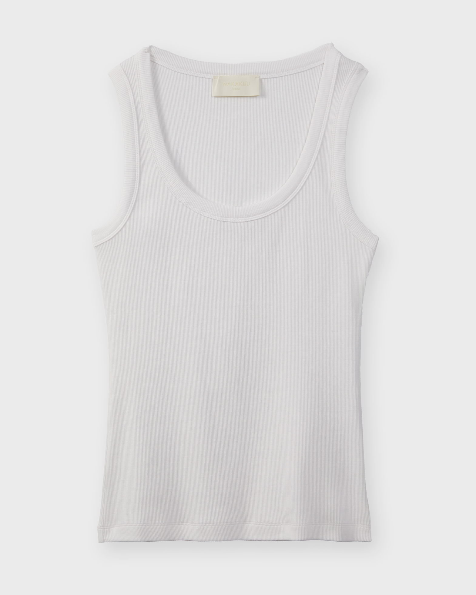 Wakakuu Icons Women's White Top Biarritz Rib Tank M