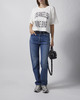 Anine Bing T-skjorte Johnny Cropped Ecru XS