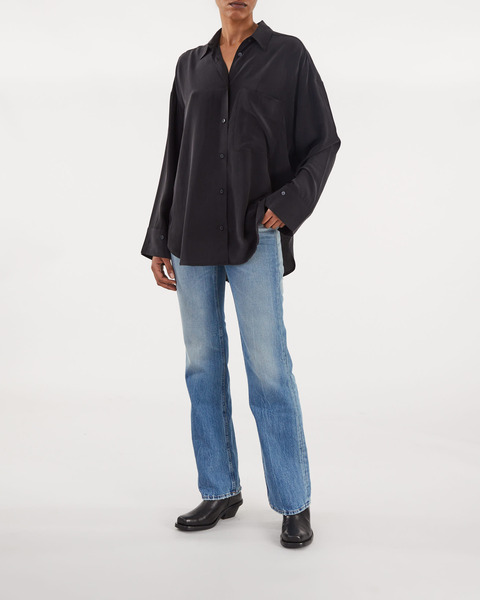 Derris Silk Shirt Black 1