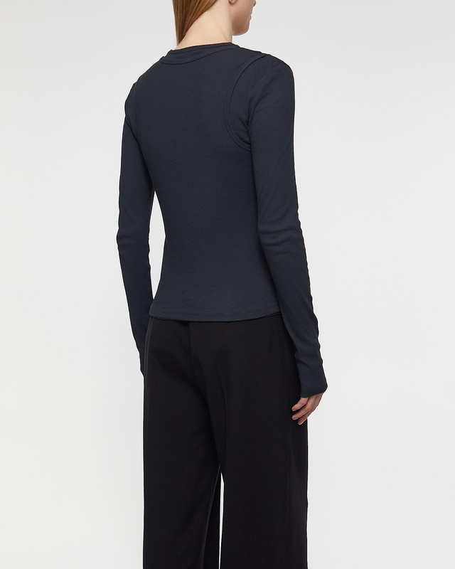 Acne Studios T-shirt Long Sleeve Layered Black XS