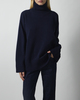 Dagmar Sweater Soft Wool Turtleneck Navy XS