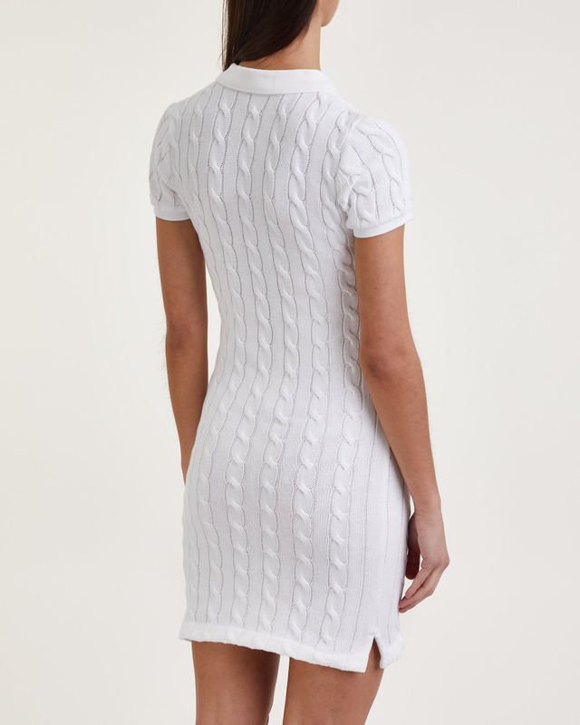 POLO Ralph Lauren Klänning Polo Cable Short Sleeve Vit M