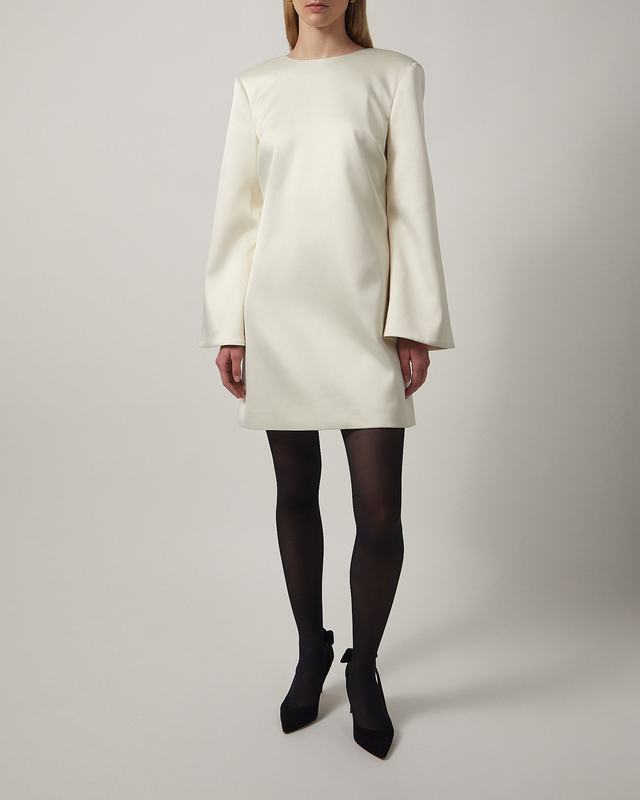 Malina Dress Elna Bow Mini Offwhite 38