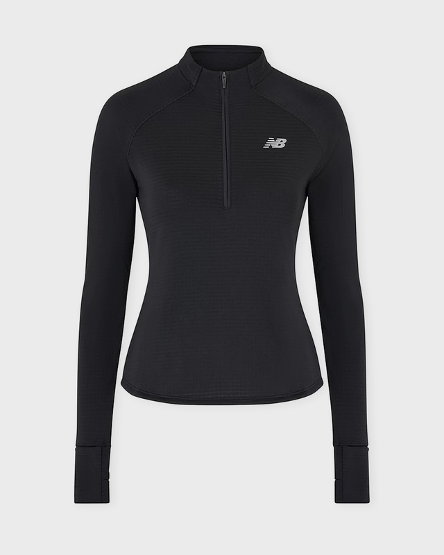 New Balance Topp Athletics Heat Grid Half Zip Svart XS