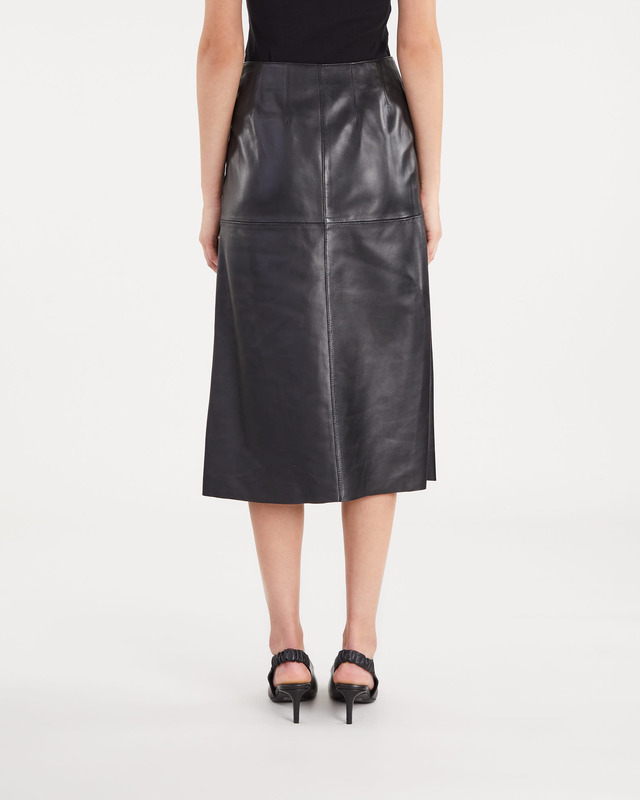 Joseph Skirt Sidena Nappa Leather Black 34