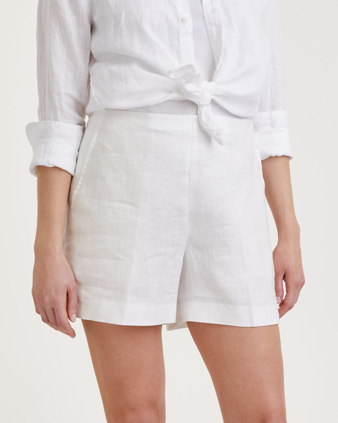 Shorts Flat Front White 2