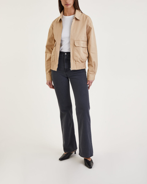 Jacka Cotton Zip Sand 2
