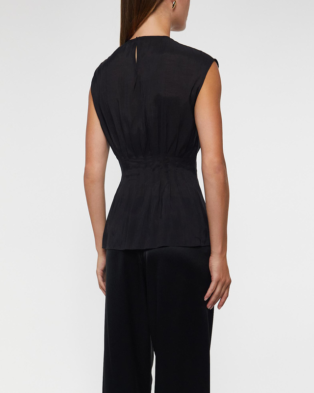 Wakakuu Icons Top Dover Pleated Black XS