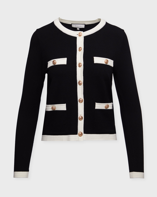 Andiata Cardigan Charlott  Black/White M