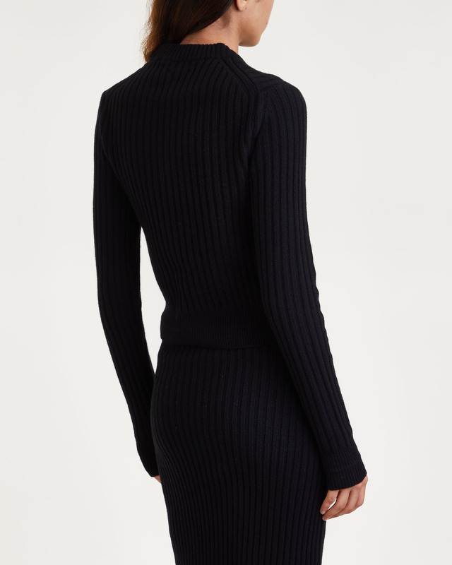 Filippa K Tröja Wool Rib Svart L