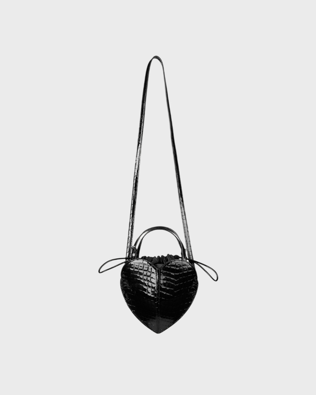 ROTATE  Veske Patent Croco Heart Black ONESIZE