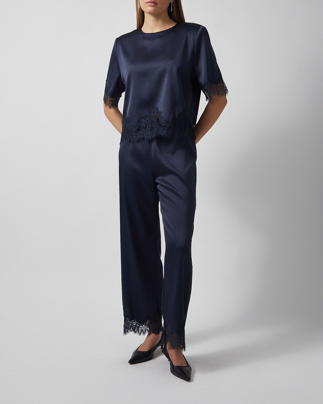 Wakakuu Icons Top Canary Lace Navy XS