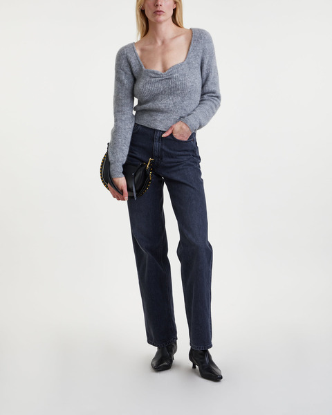 Sweater Soft Wool Blouse Grey melange 1