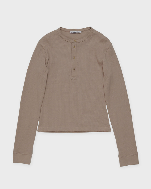 Acne Studios T-Shirt Fitted Long Sleeve Taupe M
